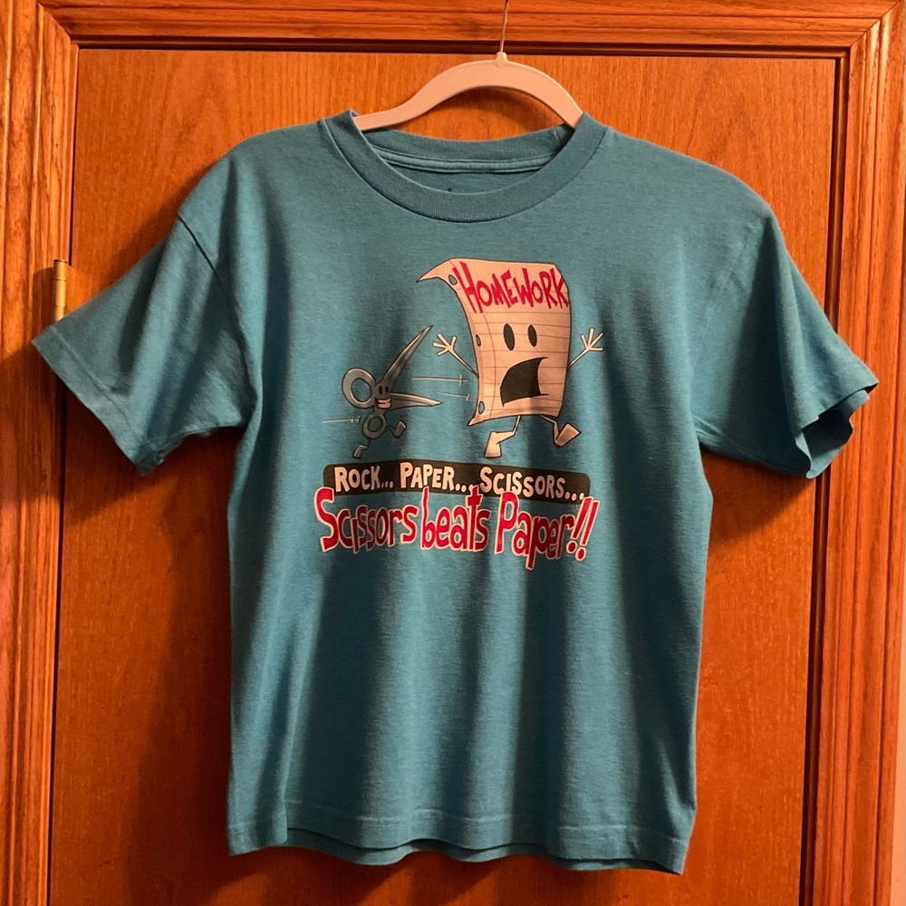 Boy’s Urban Pipeline Short Sleeve Graphic T-Shirt Depicting Rock Paper Scissors